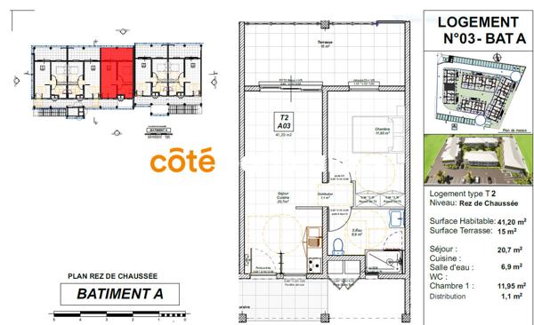 Vente Appartement41,2 m² - 2 Pièces - SAINTE ANNE (97180)