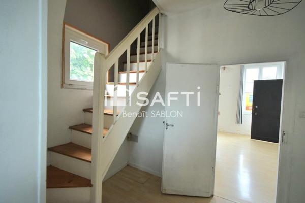 Maison 4 chambres, garage, cave, atelier et jardin