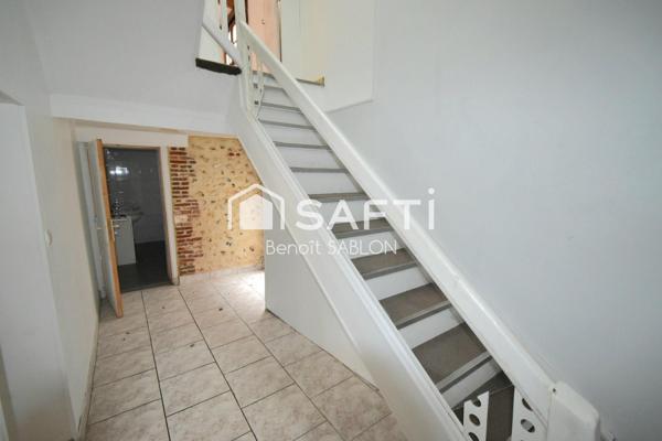 Maison 4 chambres, garage, cave, atelier et jardin