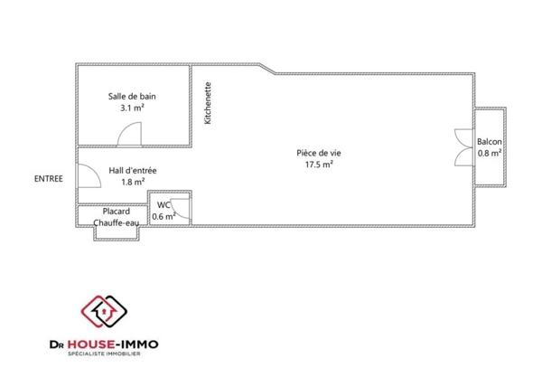 Appartement à vendre 1 pièce de 23 m²