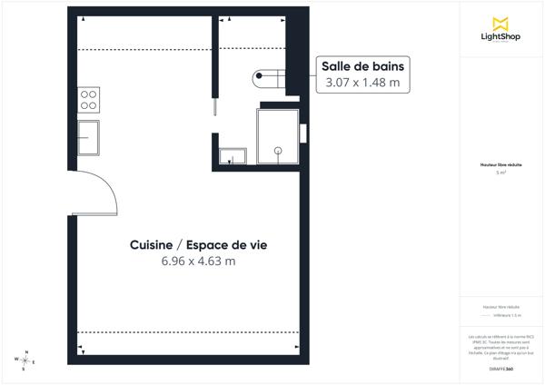 Studio traversant de 30m² - Dernier étage/ faibles charges/ Box possible - Avenue Ledru-Rollin, Tremblay-en-France