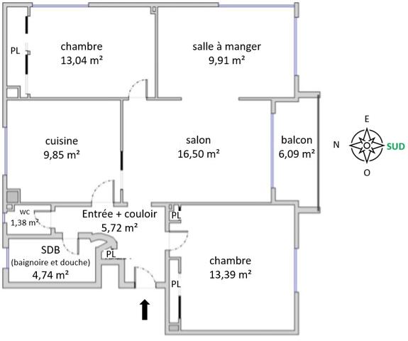 Appartement à vendre 4 pièces 75 m² Palaiseau