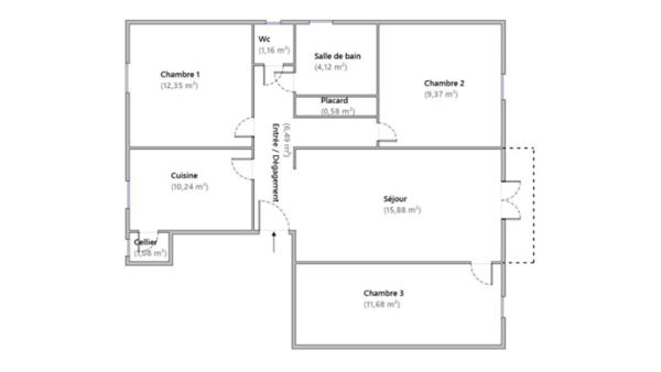 Appartement à vendre 4 pièces 71,51 m² Bourg-la-Reine
