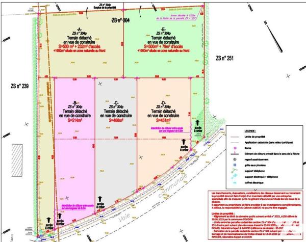 2 terrains à bâtir en campagne d'Oudon de 466m² et 514 m²