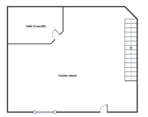 Maison de bourg avec 1 chambre