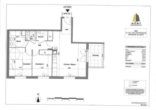 Appartement 3 pièces                                        - 69400 Villefranche-sur-Saône Réf : 5328