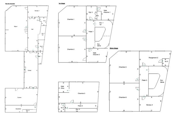 AMIENS (80000) MAISON DE VILLE - MAISON D'HÔTES - HÔTEL PARTICULIER - CENTRE VILLE - RARE - 6 CHAMBRES - ANNEXE - COUR - CAVE