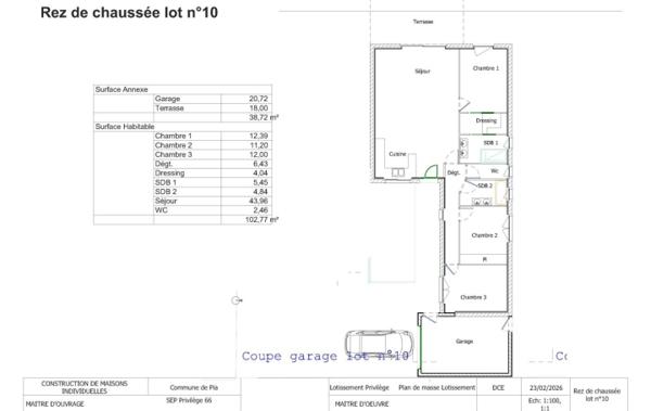 Vente Villa Villa Neuve de 103 m² sur 402 neuf Pia