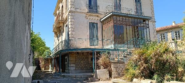Maison de maître de caractère sur 3 niveaux + grenier, avec terrain attenant et piscine
