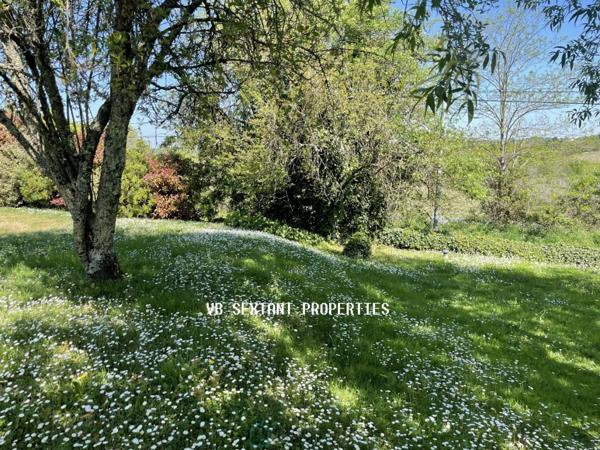 Entre-Deux-Mers, 30mn de Bordeaux, propriété 1,2 hectare, maison de charme avec piscine et vue dominante.
