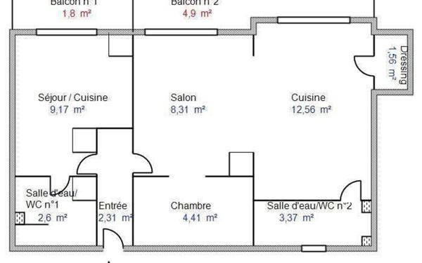 Appartement à vendre    2 pièces • 44,46 m2 Le Grau-du-Roi