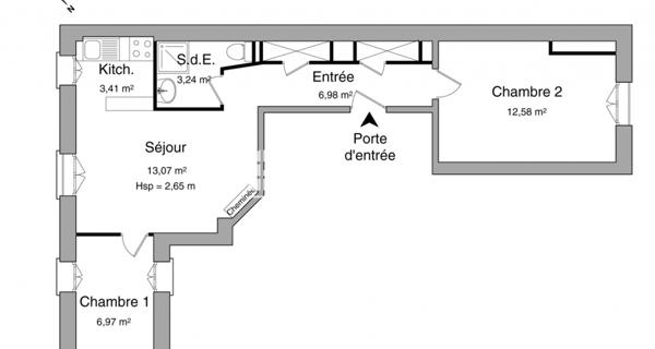 Location Appartement 2 pièces 44.01 m² - Paris 75018