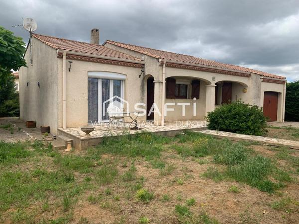 Maison 4 faces, plain-pied, 78m2 sur terrain de 683m2