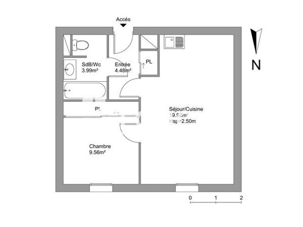 Location Appartement 2 pièces 38.55 m² - LIEU DIT GRIMARDET Gourdon 46300