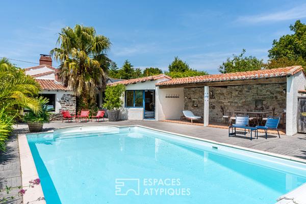 Longère familiale avec piscine – Saint Etienne de Montluc