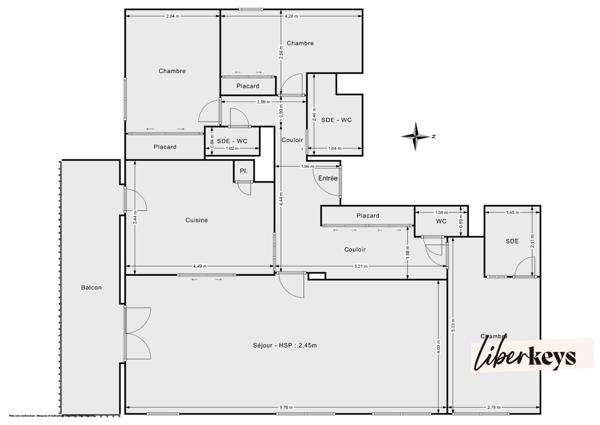 Superbe appartement rénové en dernier étage - à côté du tram T2 - centre ville Saint-Priest 