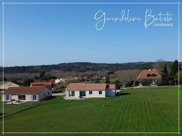 Maison Plain-pied 110m² - 3 chambres - Terrain 3046m² avec vue dégagée - DPE A - LA FORCE