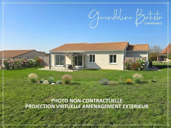 Maison Plain-pied 110m² - 3 chambres - Terrain 3046m² avec vue dégagée - DPE A - LA FORCE