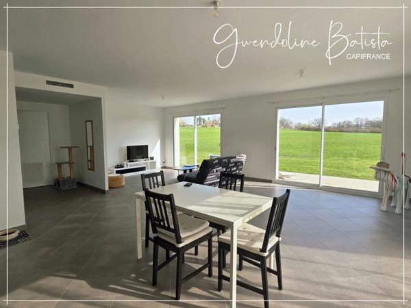 Maison Plain-pied 110m² - 3 chambres - Terrain 3046m² avec vue dégagée - DPE A - LA FORCE