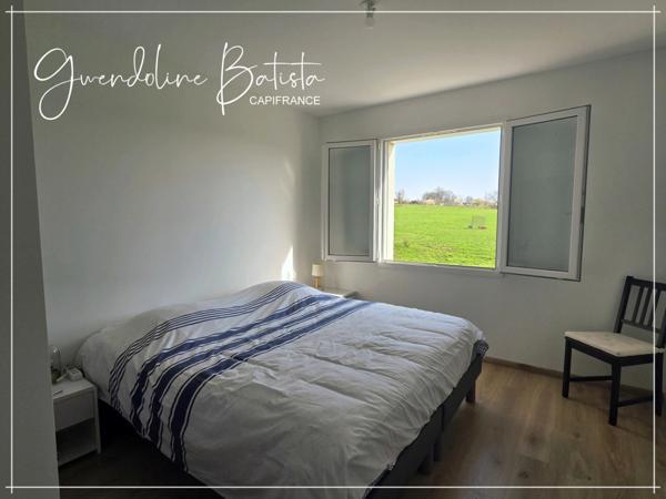 Maison Plain-pied 110m² - 3 chambres - Terrain 3046m² avec vue dégagée - DPE A - LA FORCE