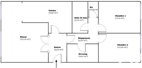 Appartement à vendre 3 pièces 72 m² Issy-les-Moulineaux