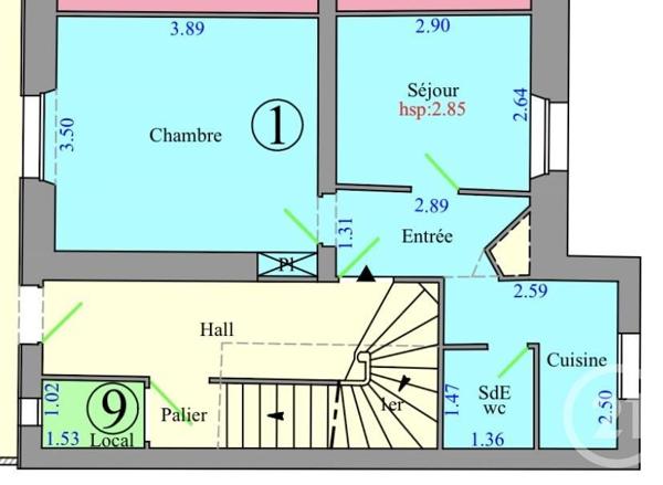 Appartement F2 à vendre  2 pièces - 30,90 m2 CLAMART - 92