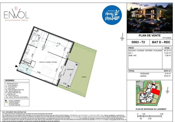 Appartement 49.81 m² à Les Angles 30133