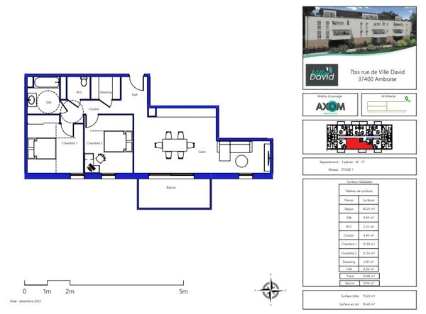 T3 neuf  sur Amboise 74.68m2