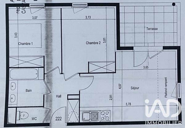 Appartement à vendre 3 pièces 55,28 m² Castanet-Tolosan