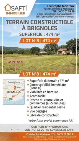 Terrain à bâtir proche de Brignoles, villas R+1