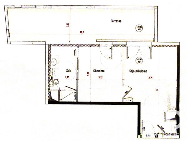 Location appartement 2 pièces 37,8 m² Sérignan