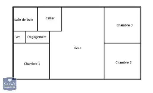 Appartement à louer 4 pièces 61.23m²