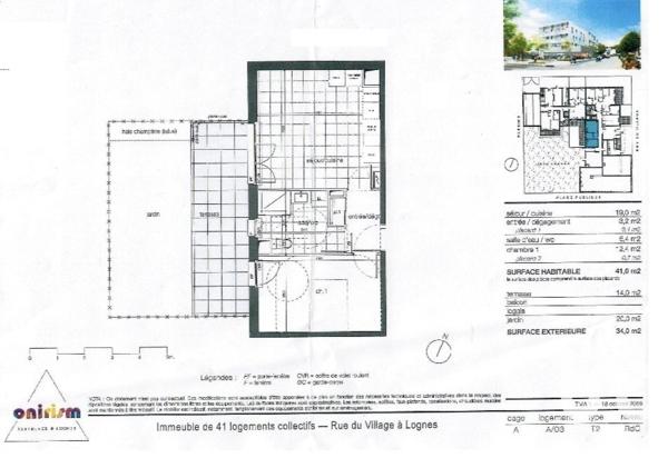 Appartement à vendre 2 pièces 41 m² Lognes