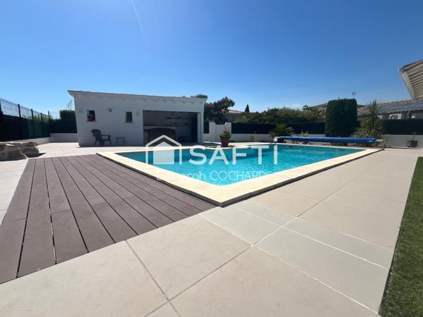 JACOU –Superbe villa contemporaine haut de gamme 150 m² avec piscine, pool-house et terrain de 902 m² sans vis-à-vis