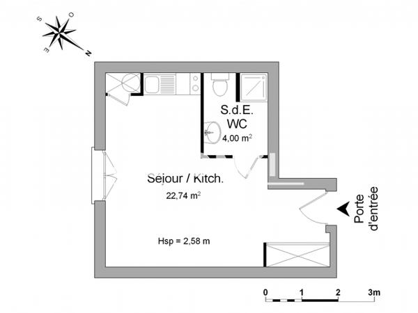 Location Studio 26.74 m² - 73-79 AVENUE ALBERT 1ER Castres 81100