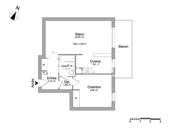 Location Appartement 2 pièces 49.07 m² - VILLA MADELEINE Orleans 45000