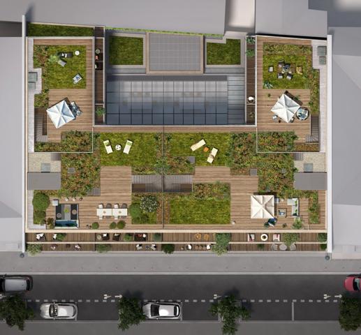 T5 duplex neuf à vendre PARIS 18e, surface 147,16 m² + balcons + terrasses 95 m2.