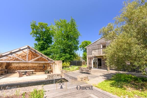 Maison ossature bois avec bassin naturel SAINT GOUSTAN AURAY