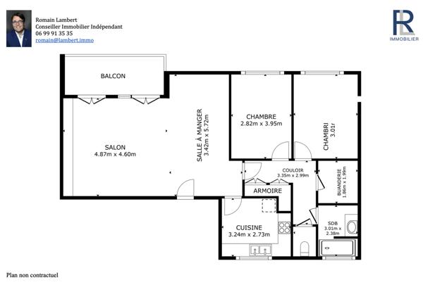 Boulogne-Billancourt (92100) Bel appartement de 87 m2 avec 2 chambres à Boulogne Nord au prix de 850 000 €