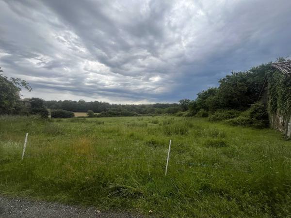TERRAIN CONSTRUCTIBLE NON VIABILISE AVEC BATIMENT EN PIERRES