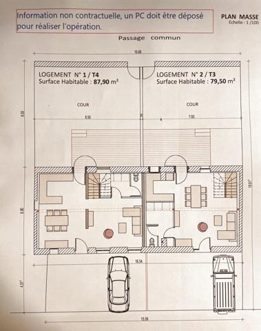 Idéal investisseur, Ensemble immobilier 168 m² à reconstruire entièrement, centre ville Casteljaloux 47700 Rare à Casteljaloux ! Au cœur de la ville, à proximité du collège, découvrez cette ancienne maison à réhabiliter entièrement, offrant un très beau potentiel pour la création de deux logements indépendants. Détails des diagnostics énergétiques