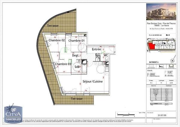 Appartement à louer 4 pièces 90.74m²