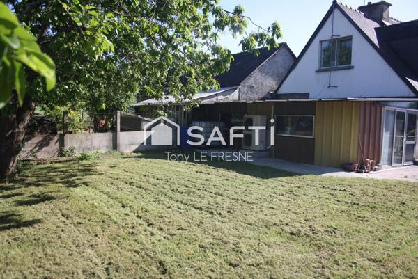 Maison mitoyenne d'un coté ( POSSIBILITE D'ACQUERIR COTE MITOYEN  SANS PROBLEME + 55M2 ) située en campagne au calme sur son petit terrain, rénovée en 1975.