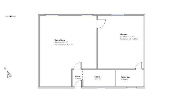 Appartement F2 à vendre  2 pièces - 39 m 2   PARIS  - 75010