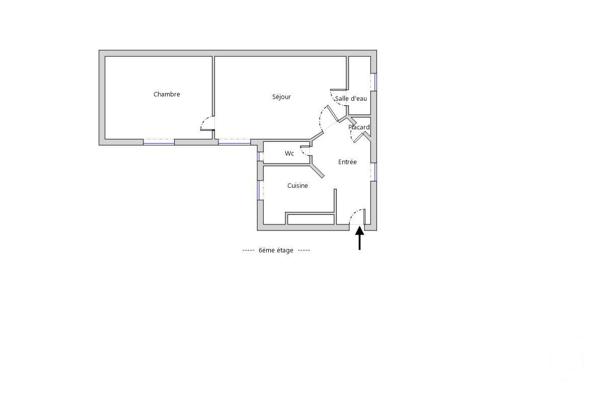 Appartement F2 à vendre  2 pièces - 39 m 2   PARIS  - 75010