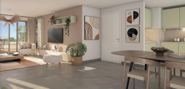 T3 63 m² avec terrasse de 15 m² – Vue dégagée sur les champs – Chanteloup-en-Brie