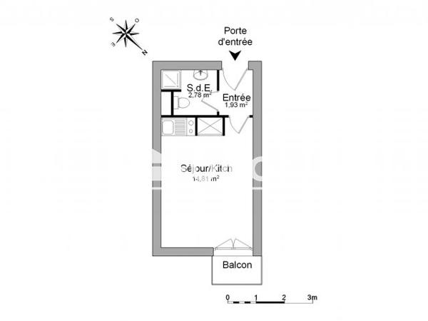 Location Studio 19.5 m² - 36 BOULEVARD DES BELGES La Roche Sur Yon 85000