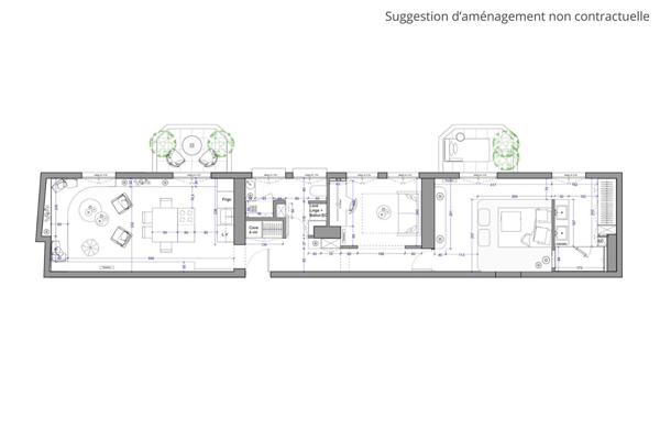 Dernier étage avec balcons et vue dégagée