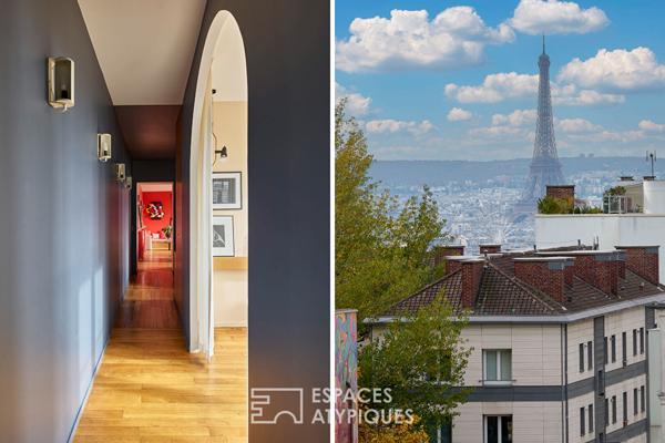 Dernier étage avec balcons et vue dégagée