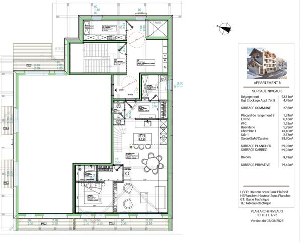 ''LES BUREAUX ET LOGEMENTS DE FERDINAND'' BRIANCON CENTRE VILLE APPARTEMENT DUPLEX T4